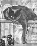 Zwarte kat | Dot painting