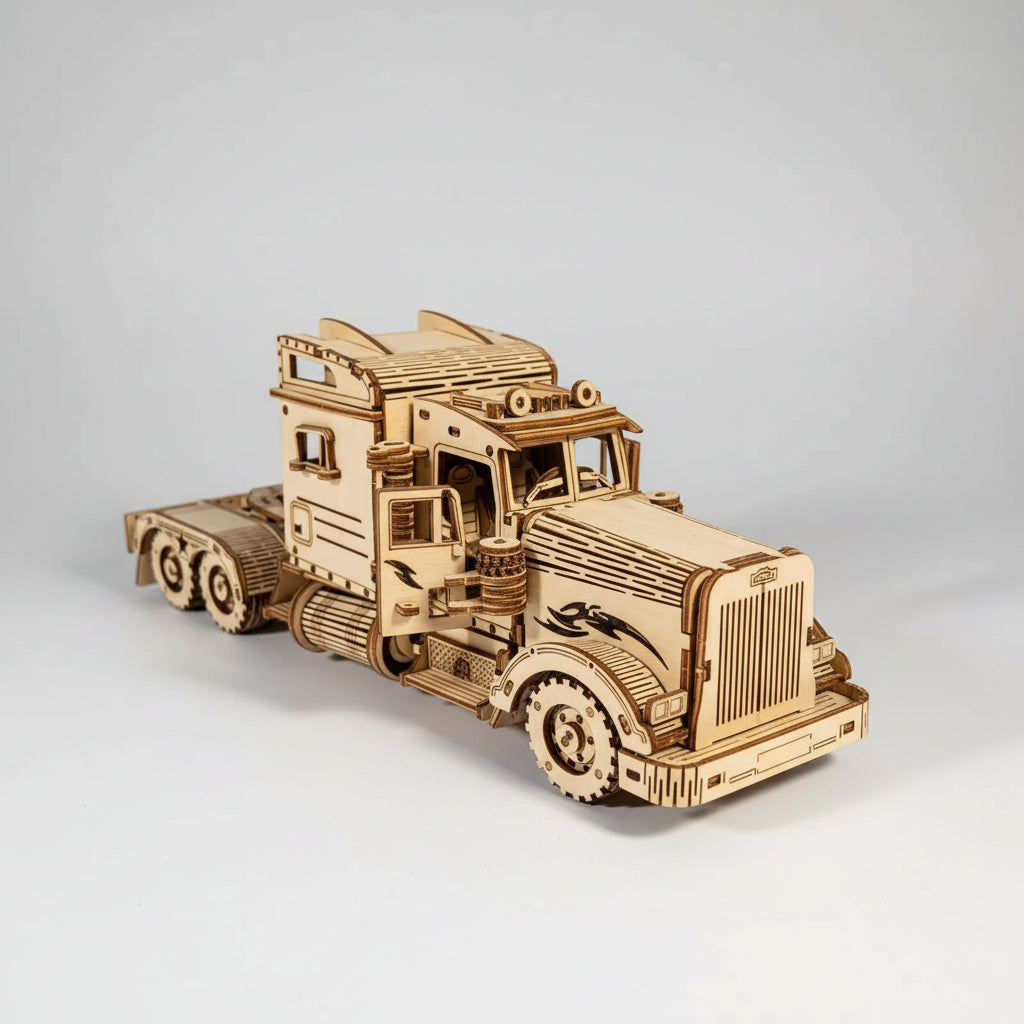 Vintage Amerikaanse vrachtwagen | Houten Bouwpakket
