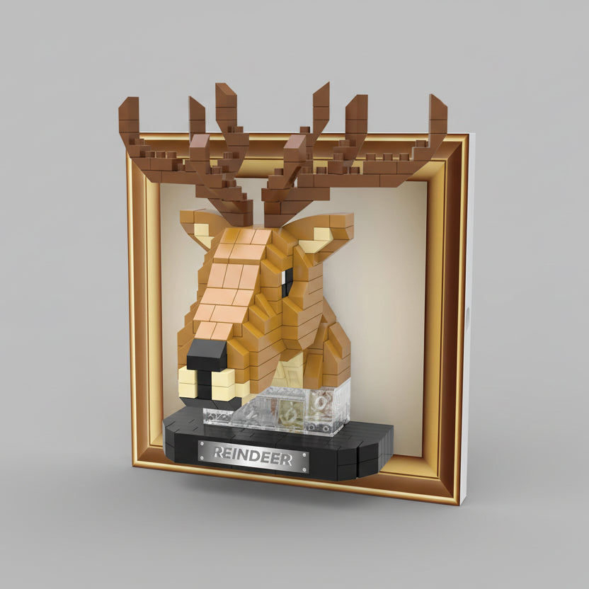 Mini 3D schilderij hert | Bouwsteentjes