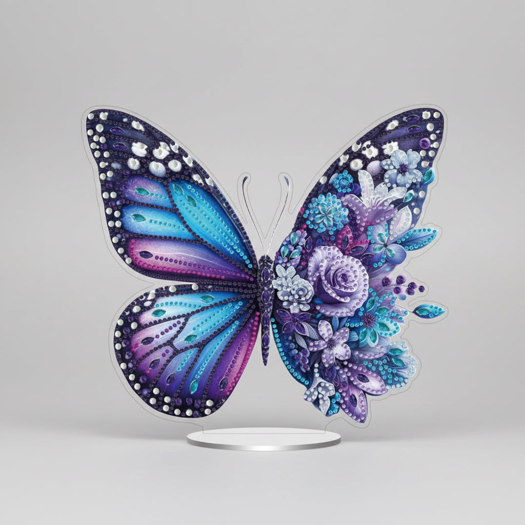 5D Paarse vlinder | Diamond painting
