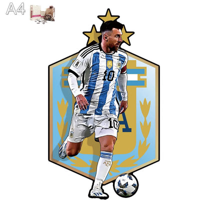 Messi Argentinië logo | Houten Puzzel