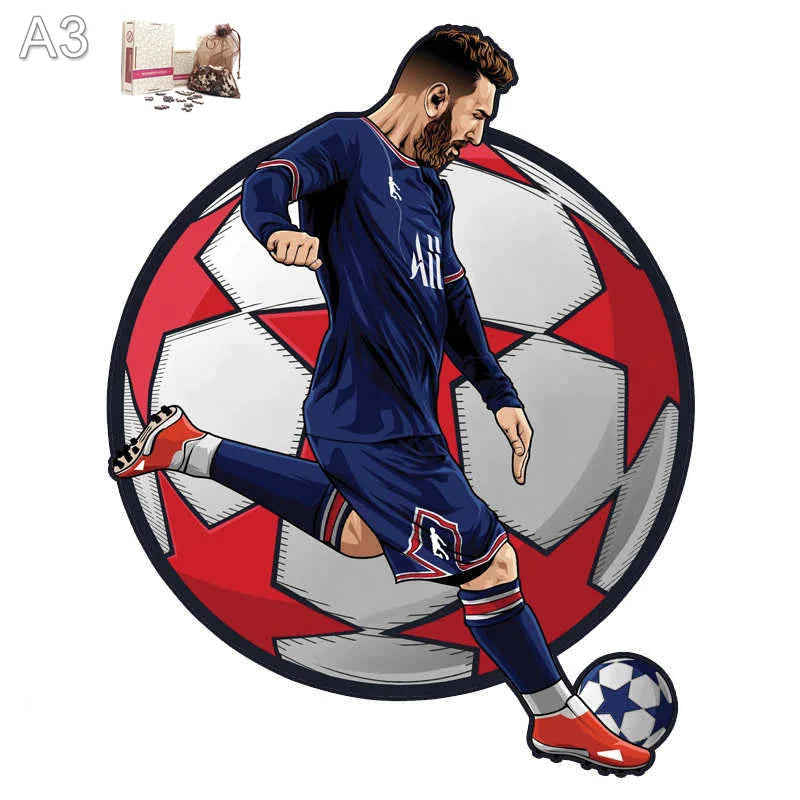 Messi PSG Champions League Bal | Houten Puzzel