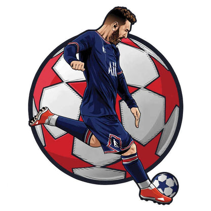 Messi PSG Champions League Bal | Houten Puzzel