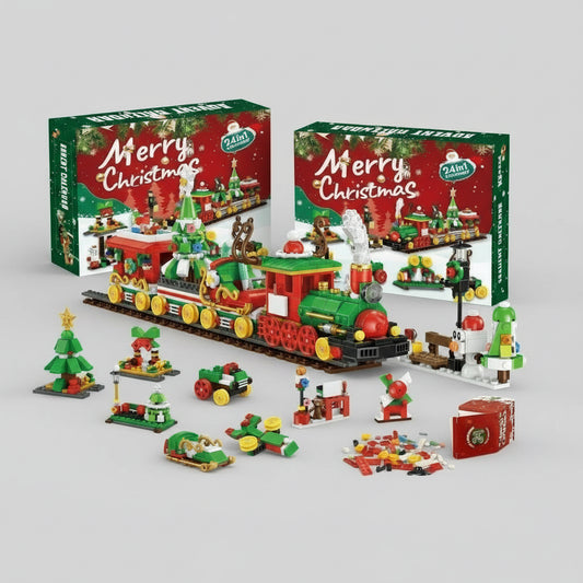 Kersttrein Adventskalender 24 Dagen | Bouwsteentjes