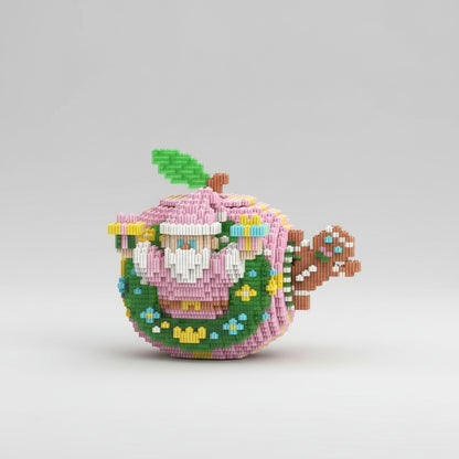 Roze kerstappel | Bouwsteentjes