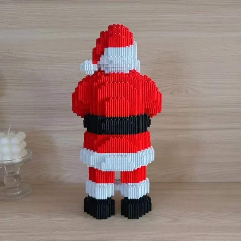 Kerstman met Cadeau | Bouwsteentjes