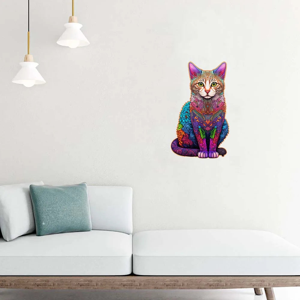 Kleurrijke Kat  | Houten Puzzel