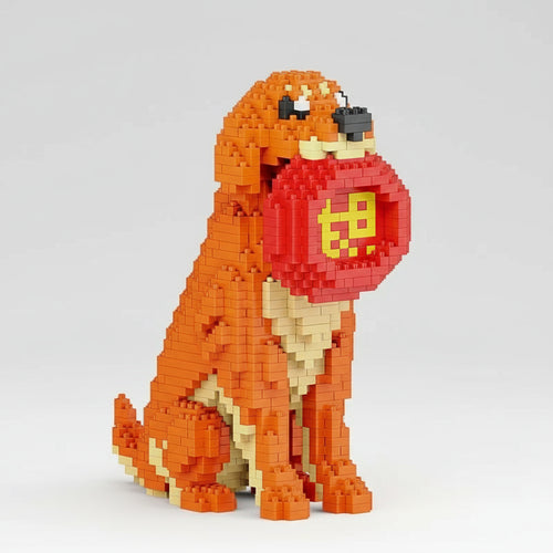 Hond met Frisbee | Bouwsteentjes