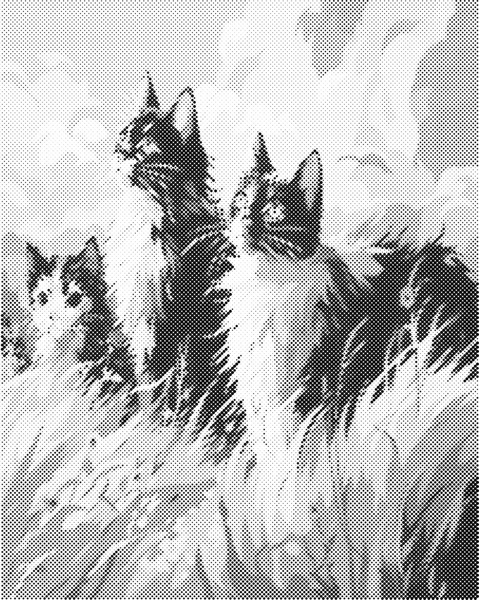 Drie katten | Dot painting