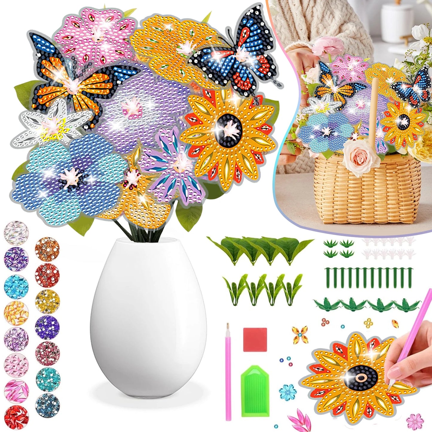 Prachtig bloemen boeket | Diamond painting