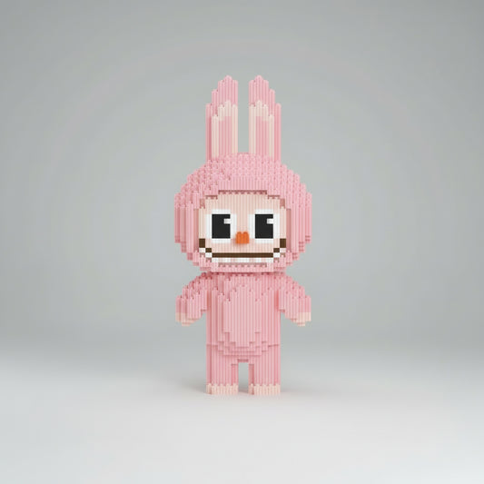 Roze labubu | Bouwsteentjes