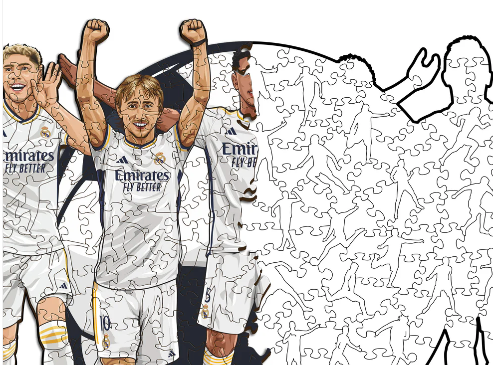 Real Madrid 5 Spelers | Houten Puzzel