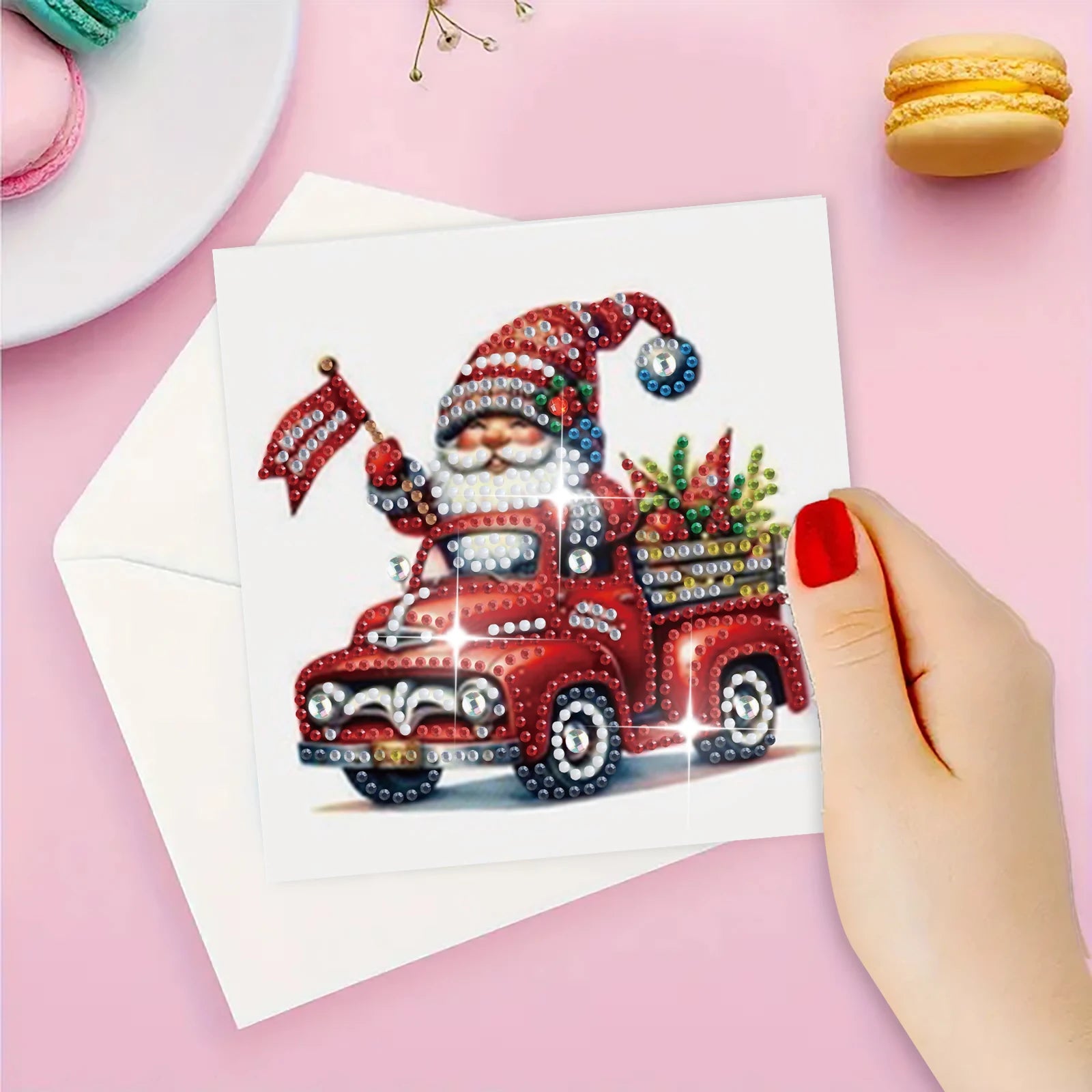 Kerst kabouters kaarten | 6 stuks | Diamond Painting