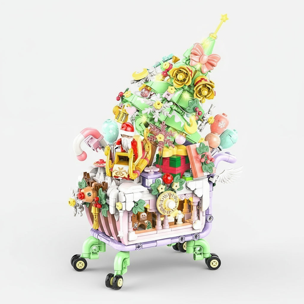 Kerst winkelwagen | Bouwsteentjes