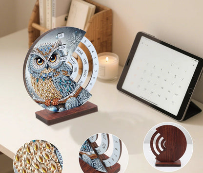 Grijze uil | Kalender | Diamond painting
