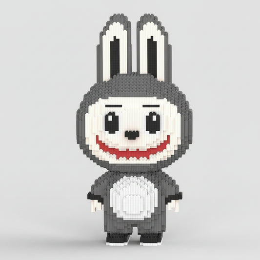 Mega Grijze Labubu | Bouwsteentjes