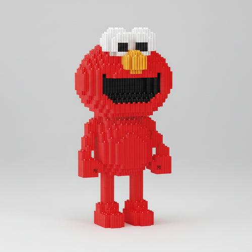 Rode muppet | Bouwsteentjes