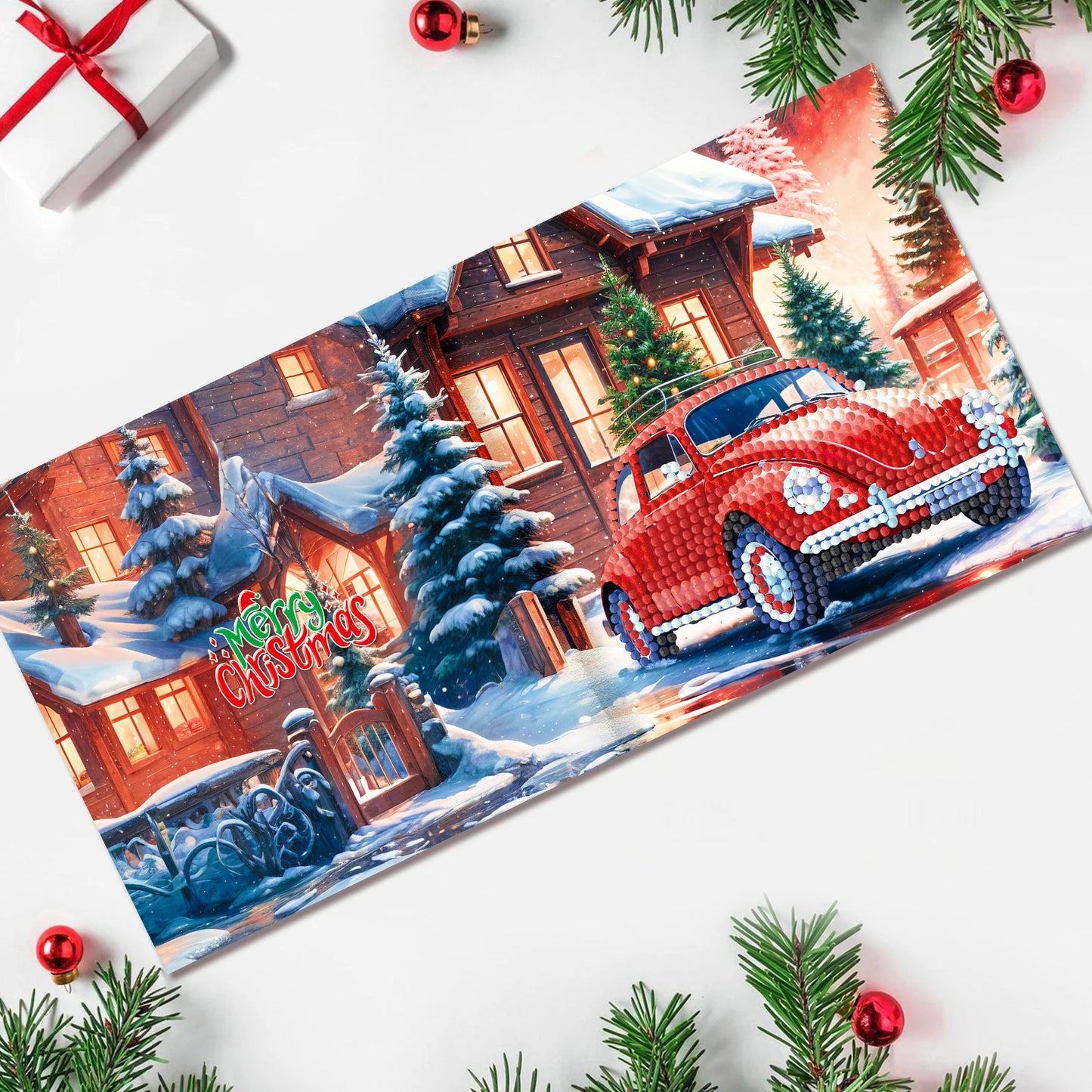 Kerstkaarten  | 12 stuks | Diamond Painting