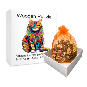 Stoere Kat  | Houten Puzzel