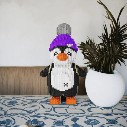 Pinguin met muts | Bouwsteentjes