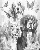 Drie honden | Dot painting