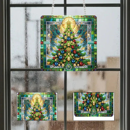 Kerstboom | Deurhanger | Diamond painting