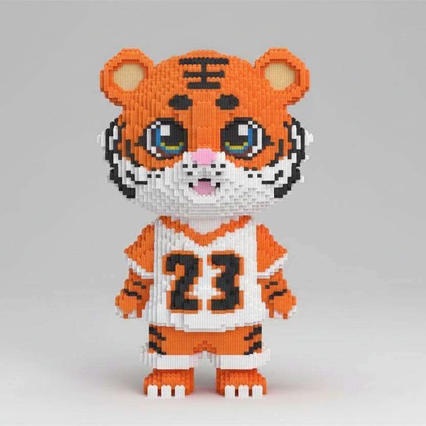 MEGA Tijger in sportshirt | Bouwsteentjes