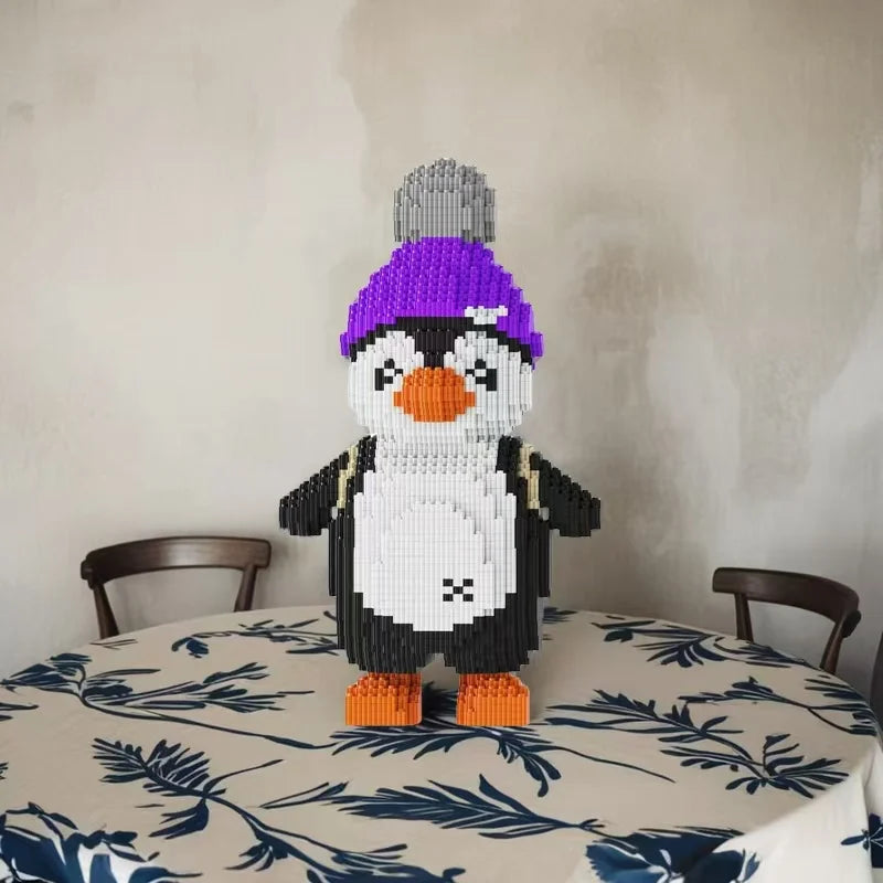 Pinguin met muts | Bouwsteentjes