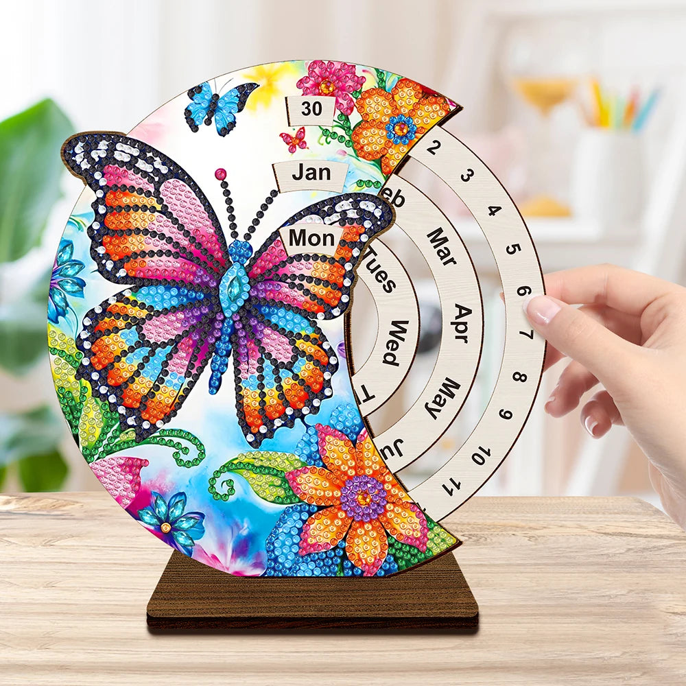 Gekleurde vlinder  | Kalender | Diamond painting