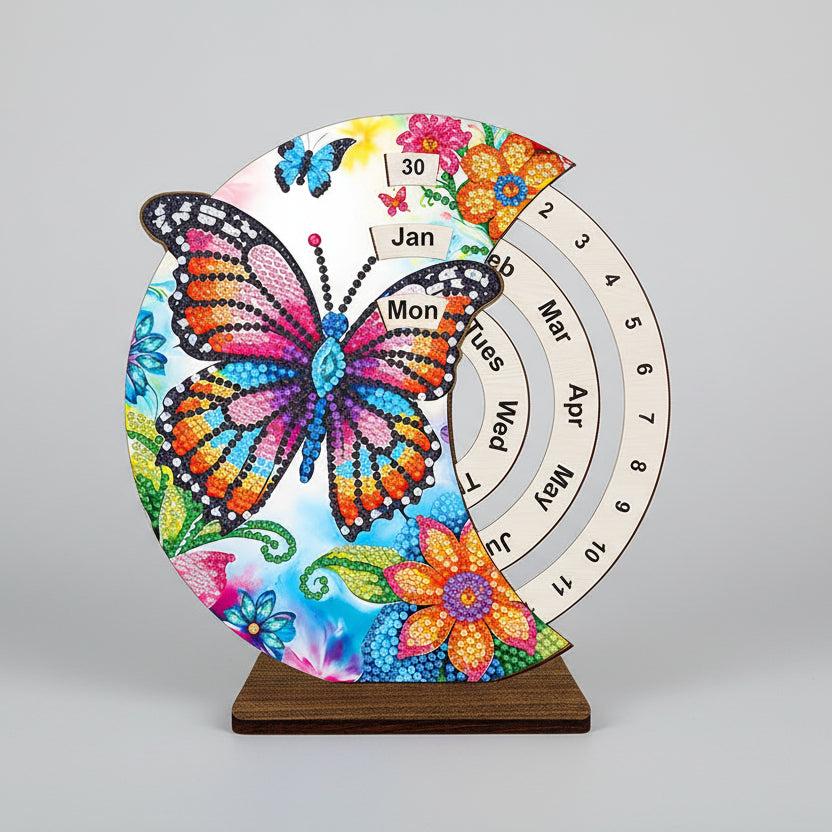 Gekleurde vlinder  | Kalender | Diamond painting