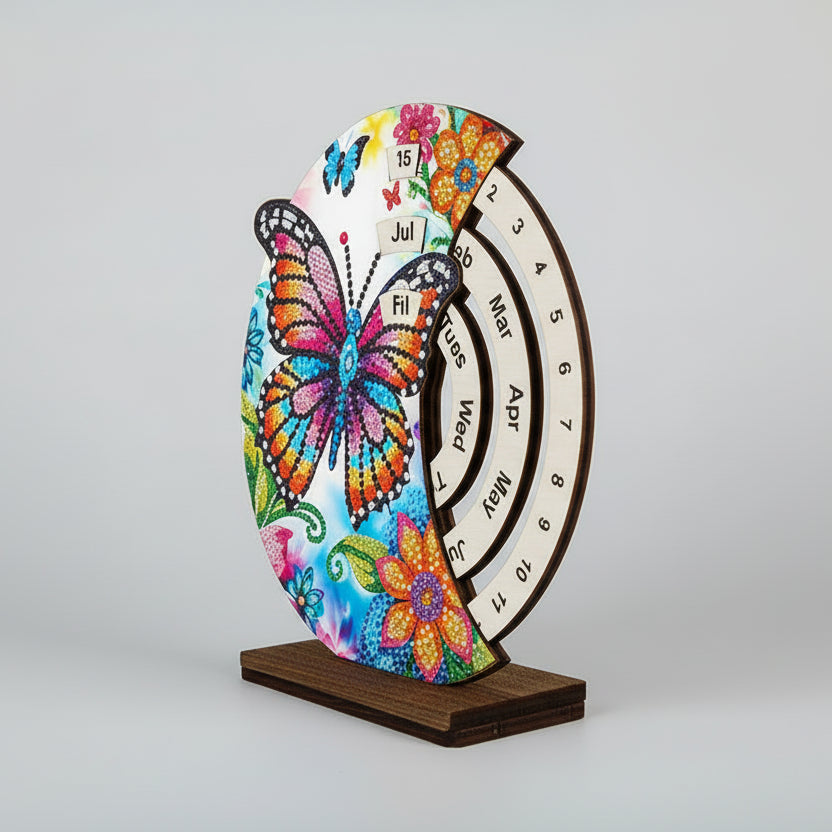 Gekleurde vlinder  | Kalender | Diamond painting