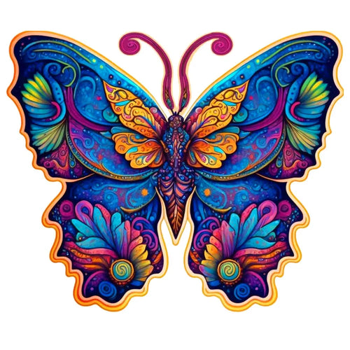 Blauwe Vlinder  | Houten Puzzel