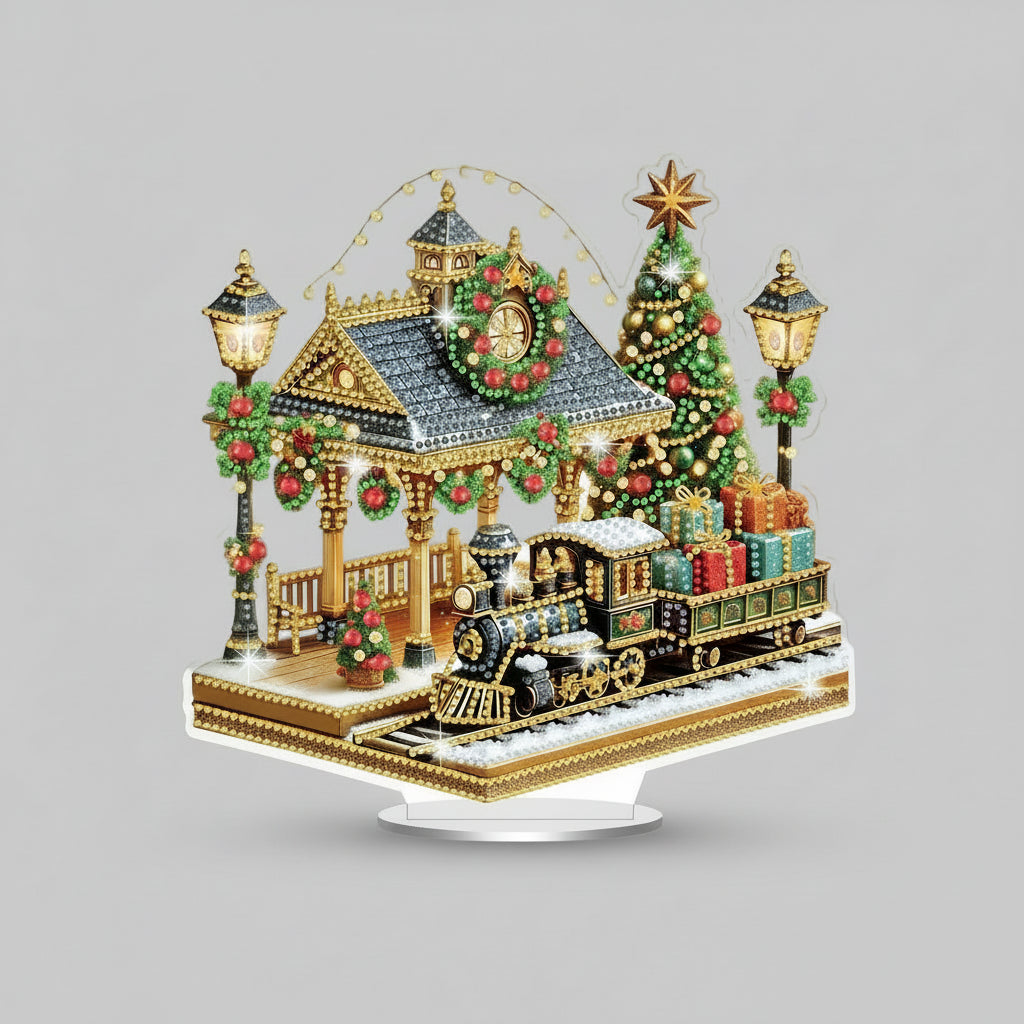 5D Kerst station | Diamond painting
