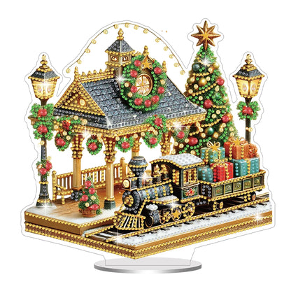 5D Kerst station | Diamond painting