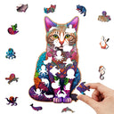 Kleurrijke Kat  | Houten Puzzel