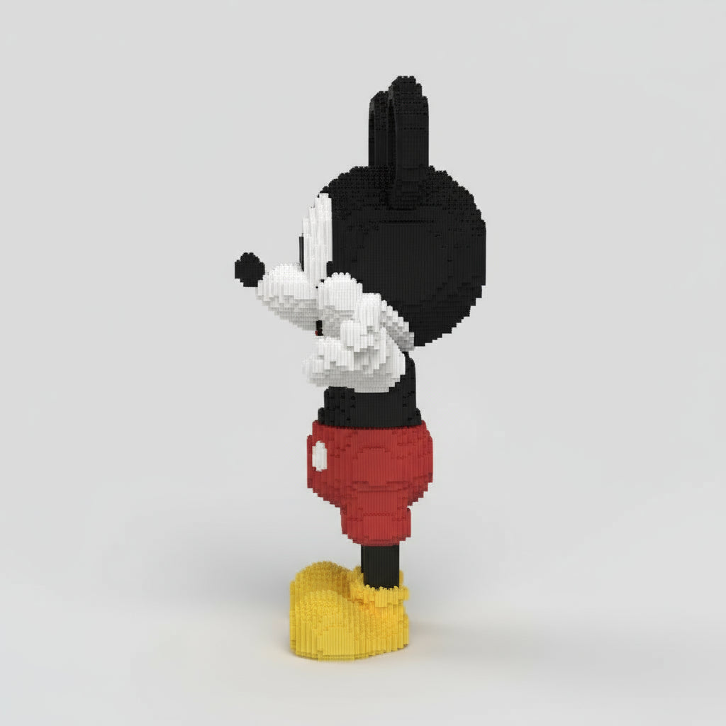 MEGA lachende muis in rode broek | Bouwsteentjes