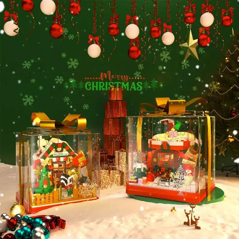 Kerstappel in cadeautje | Bouwsteentjes