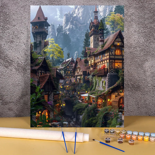 Bergdorp | Schilderen op Nummer