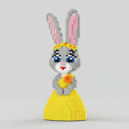 Konijn in gele jurk | Bouwsteentjes