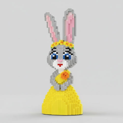 Konijn in gele jurk | Bouwsteentjes