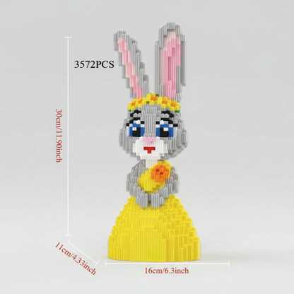 Konijn in gele jurk | Bouwsteentjes