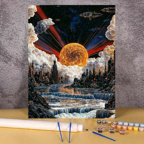 Onder de Vurige Zon | Schilderen op Nummer