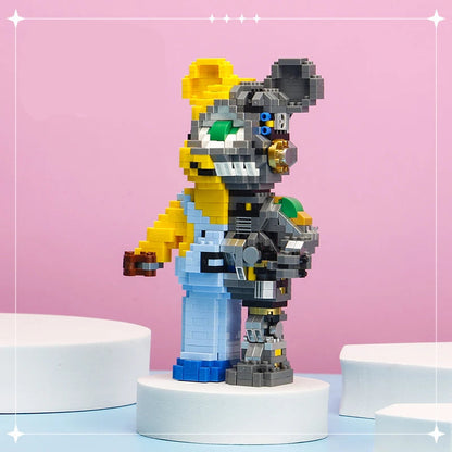 Geel wezen robot | Bouwsteentjes