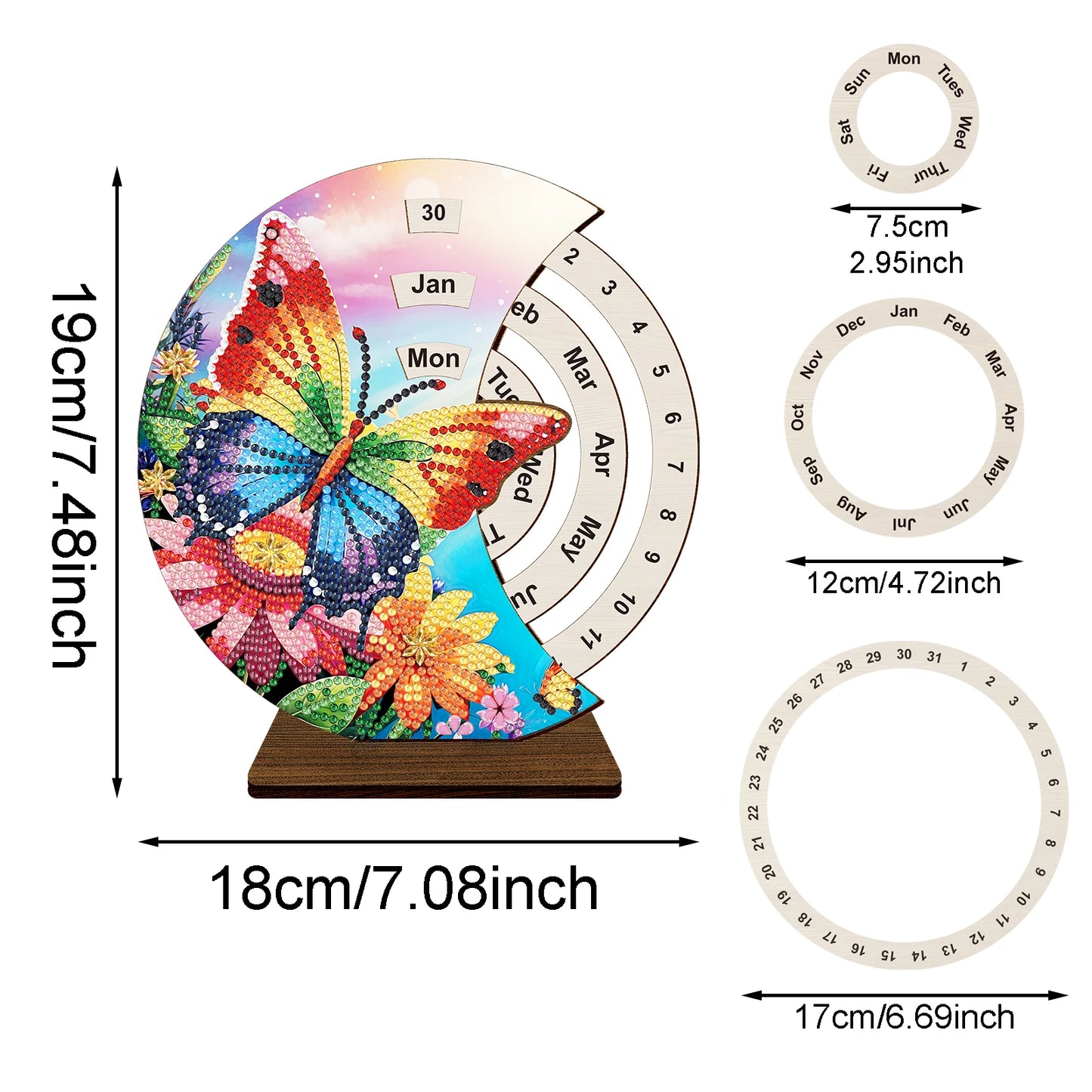 Regenboog vlinder | Kalender | Diamond painting
