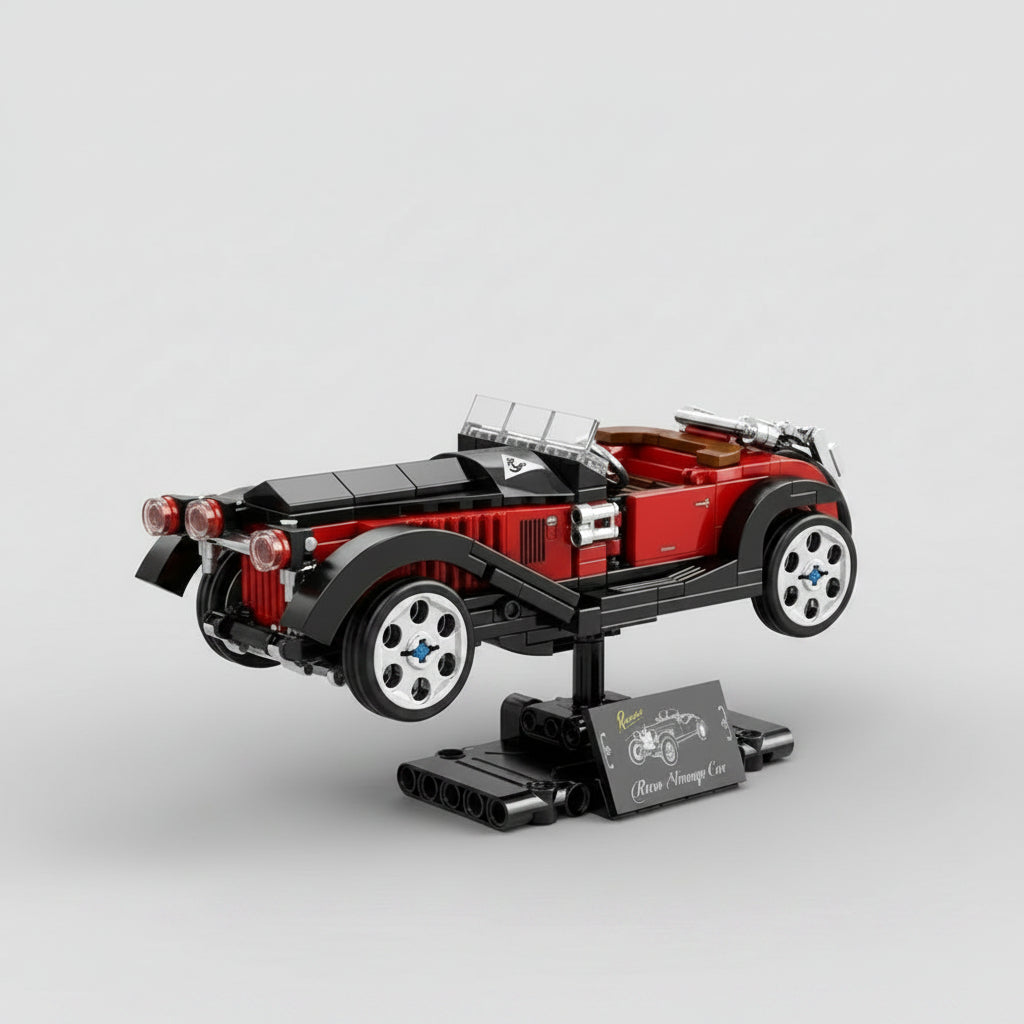 Retro hot rod auto | Bouwsteentjes