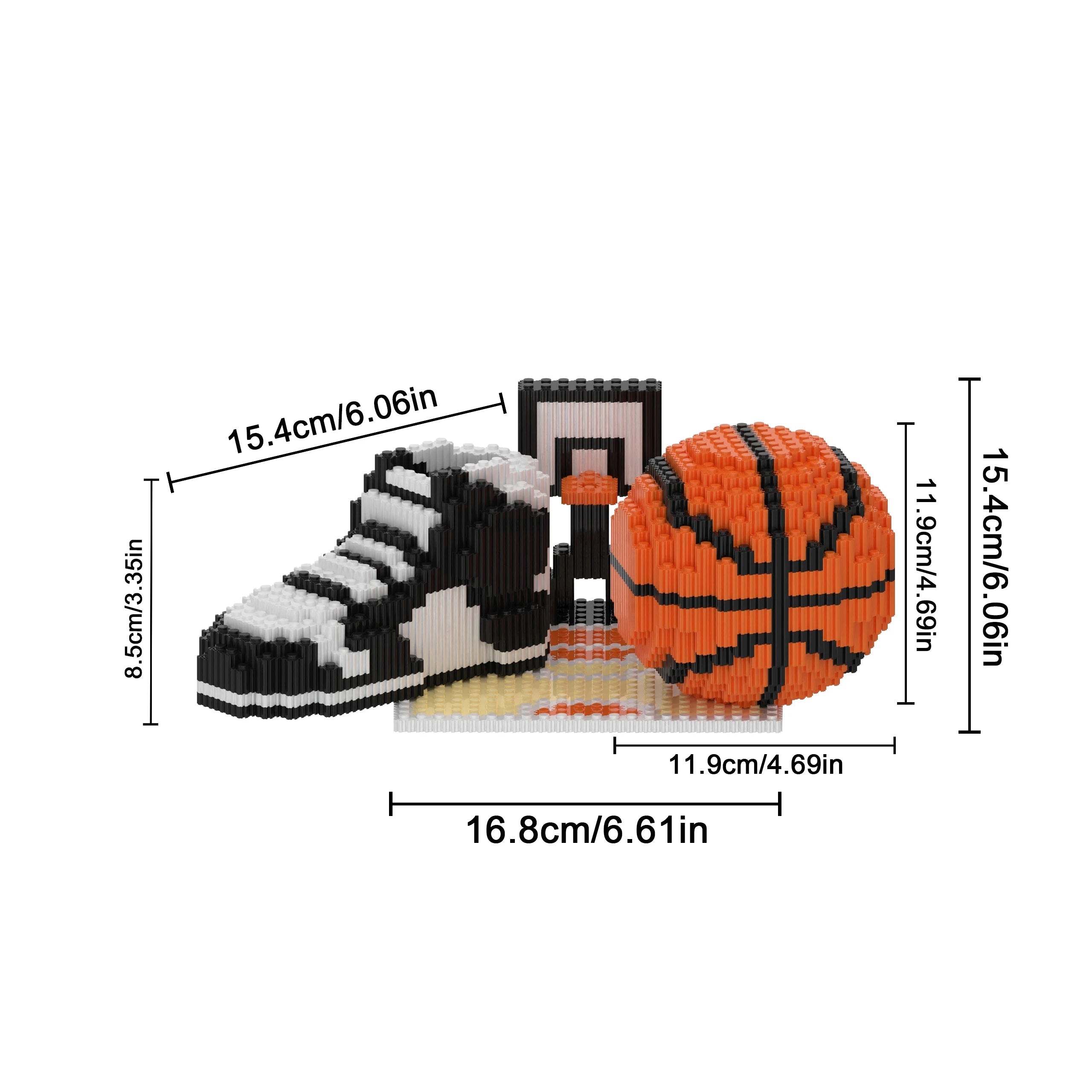 Basketbal schoen op veld | Bouwsteentjes