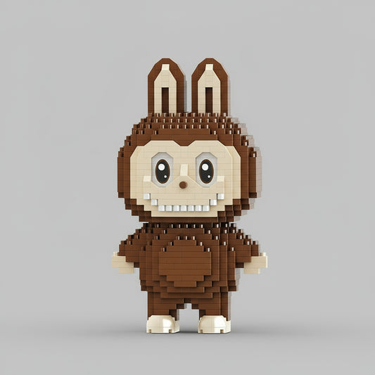 Labubu in Bruin Pak | Bouwsteentjes