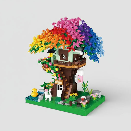 Regenboog boomhuis | Bouwsteentjes