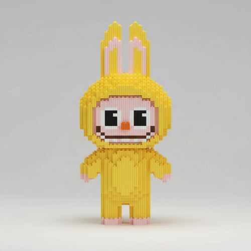 Gele Labubu | Bouwsteentjes