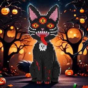 Halloween kat | Bouwsteentjes